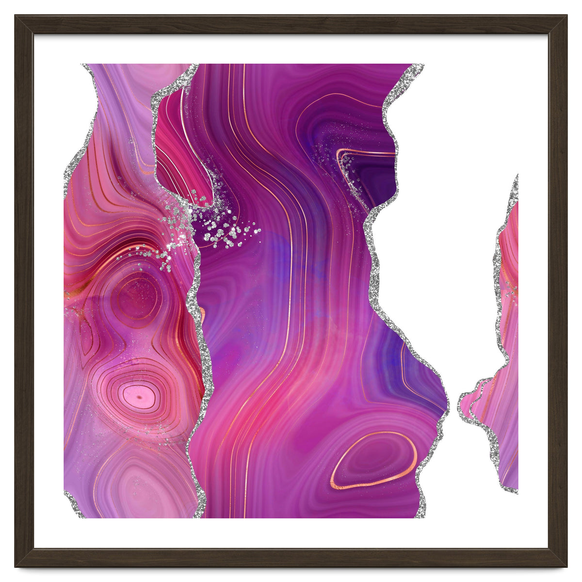 Magenta & Silver Agate Texture 05