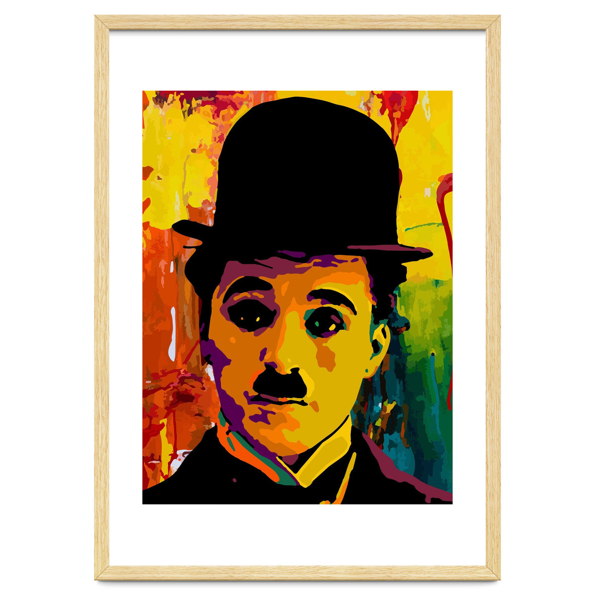 Charlie Chaplin Colorful Abstract Art