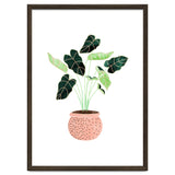 Home Plant | Ceramic Botanical Planter Illustration | Minimal Bohemian Watercolor Painting Polka Dot thumbnail