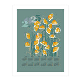 calendar 2025  linocut meadow green (Print Only) thumbnail
