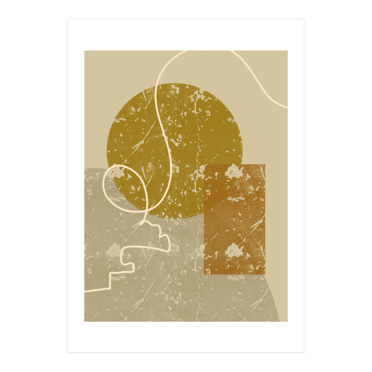 Geometric Composition with an Organic Touch (Print Only)