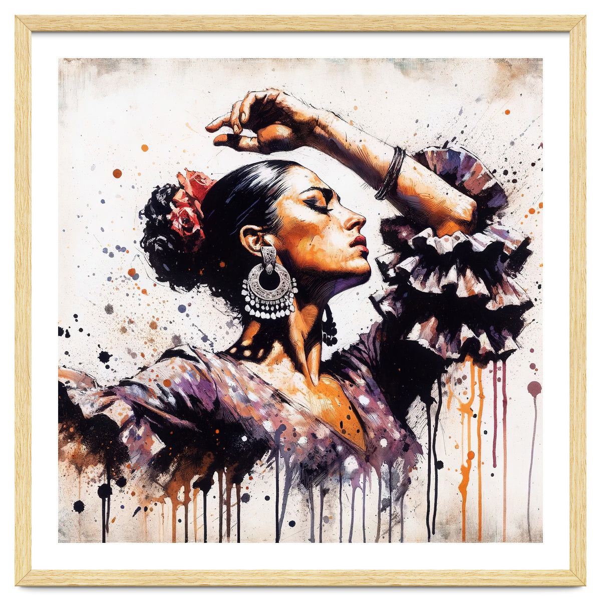 Watercolor Flamenco Dancer #1