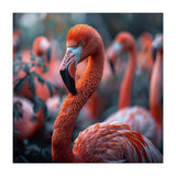 Beautiful Close Up Of A Pink Flamingo Bird (Print Only) thumbnail
