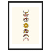 Floral Phases Of The Moon