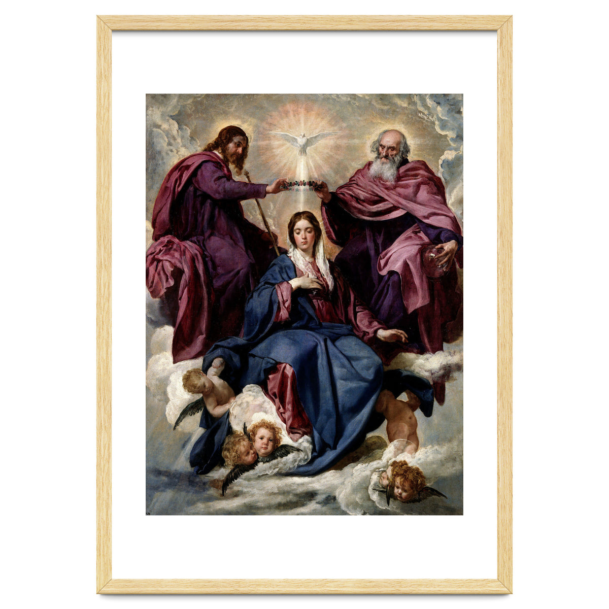 'The Coronation of the Virgin', ca. 1635, Spanish School, Oil on canvas, 176 cm x 124 cm, P01168.