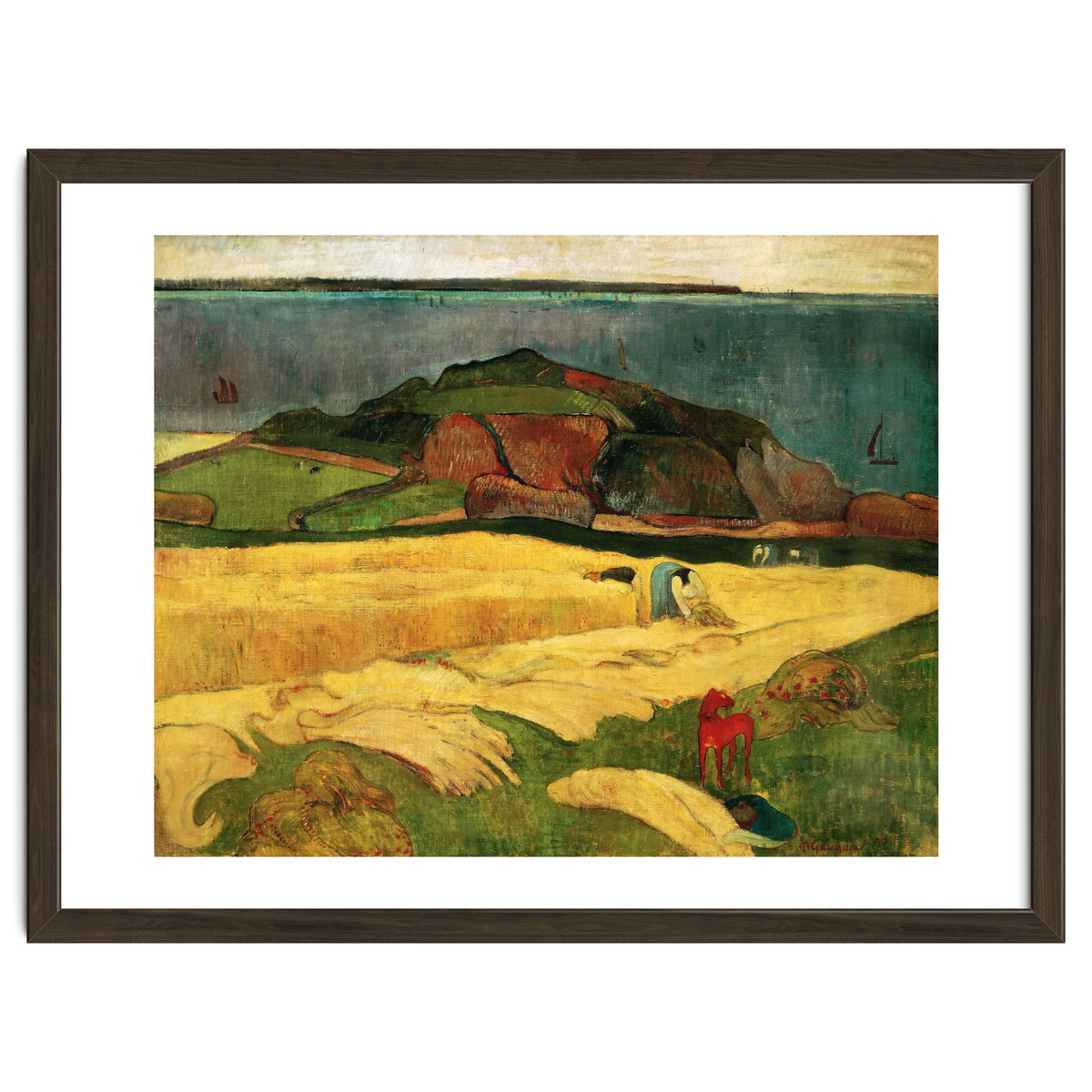 Paul Gauguin / 'Seaside Harvest', 1890, Oil on canvas, 92 × 73 cm.