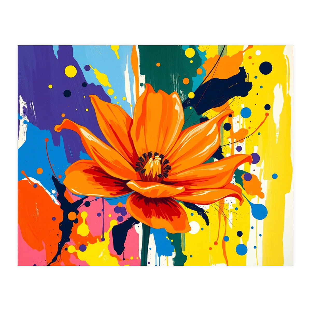 Modern Vibrant Flower (Print Only)