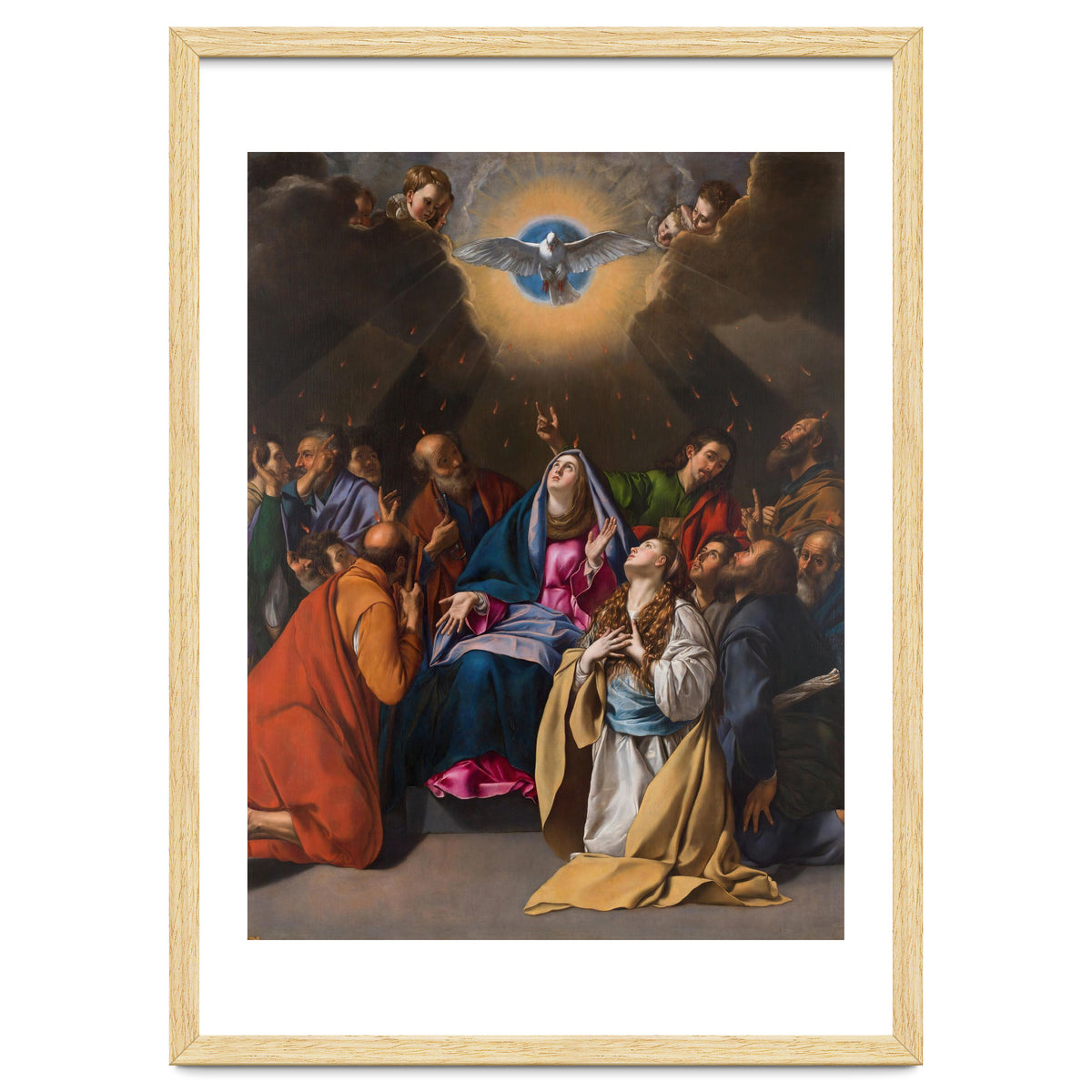 Fray Juan Bautista Maíno / 'Pentecost', 1615-1620, Spanish School, Oil on canvas, 324 cm x 246 cm.