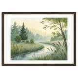 Misty Morning Riverbank: A Woodland Sanctuary thumbnail