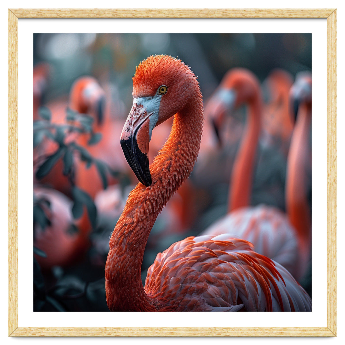 Beautiful Close Up Of A Pink Flamingo Bird