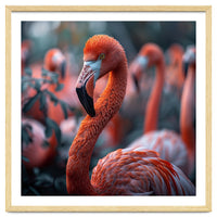 Beautiful Close Up Of A Pink Flamingo Bird