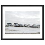 Snow covered houses on the hill thumbnail