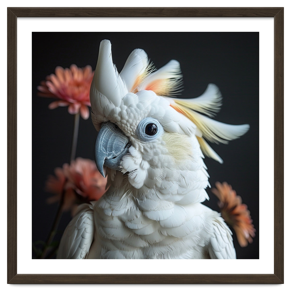 Beautiful Cockatoo Parrot With Yellow Crest