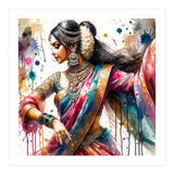 Hindu Woman Dancer With Jewelry And Sari (Print Only) thumbnail