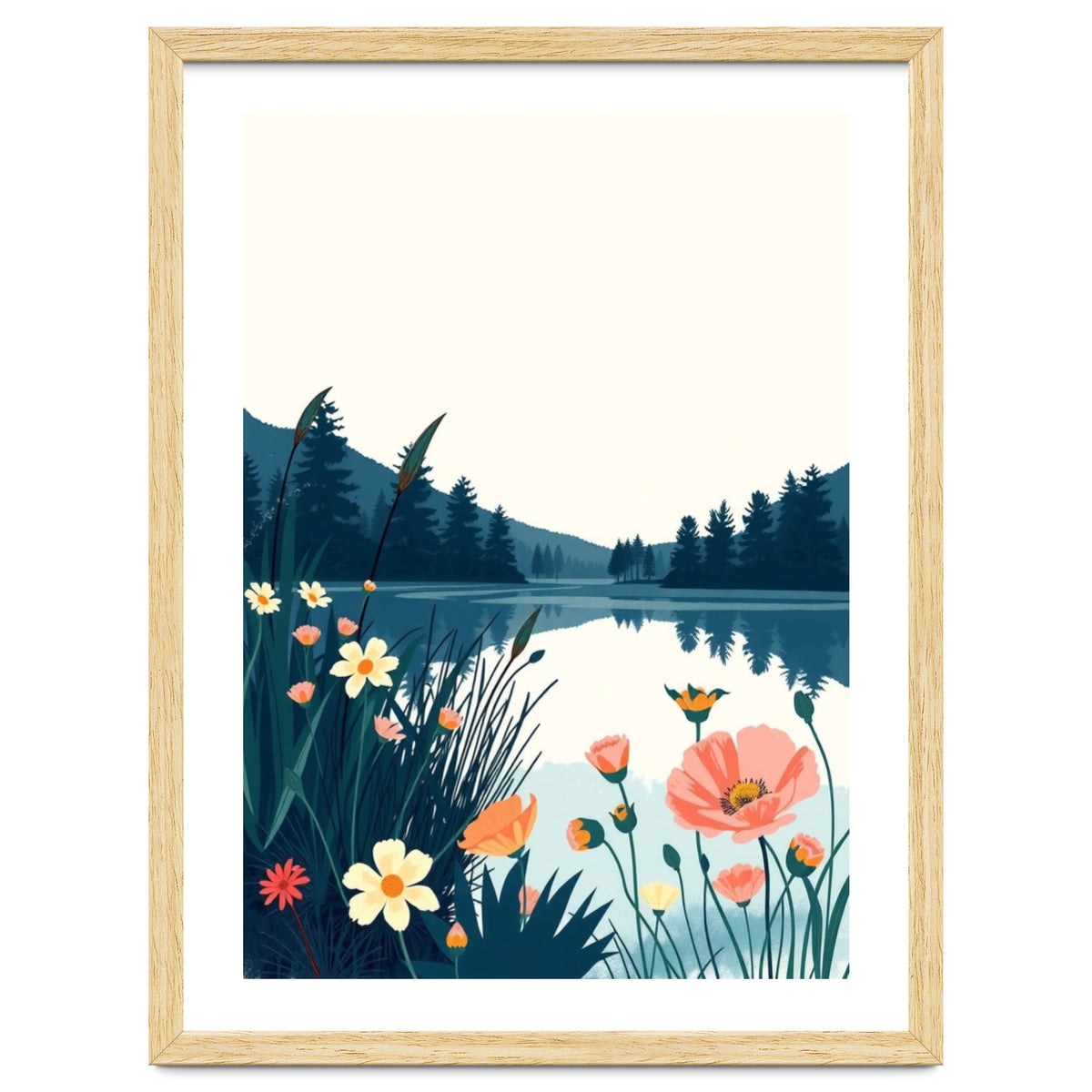 Nature Lake Calm Botanical