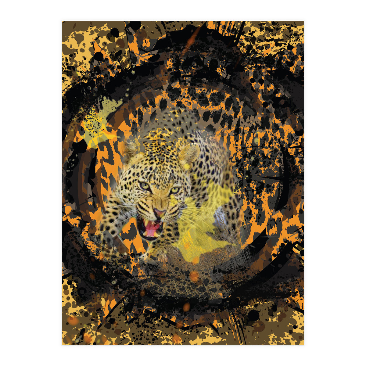 Angry Leopard (Print Only)
