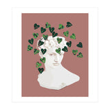 Roman Planter, Plant Pot, Botanical Nature Victorian Statue Face, Eclectic Bohemian Plant Lady Illustration (Print Only) thumbnail