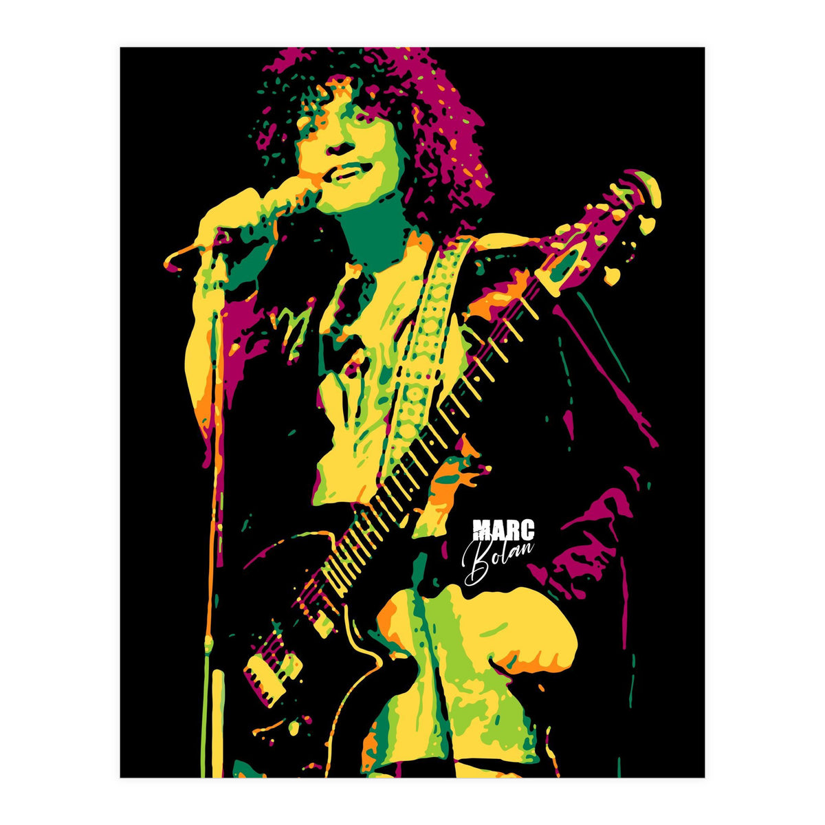 Marc Bolan Musician Legend in Pop Art (Print Only)