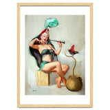 Pinup Sexy Girl Performing A Trick thumbnail