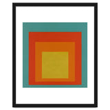 JOSEF ALBERS - HOMAGE TO THE SQUARE GREEN RED YELLOW ORANGE thumbnail