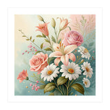 Elegant Pastel Floral Bouquet Illustration (Print Only) thumbnail