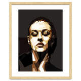 Monica Bellucci Hollywood Actress Retro Style Geometric Illustration thumbnail