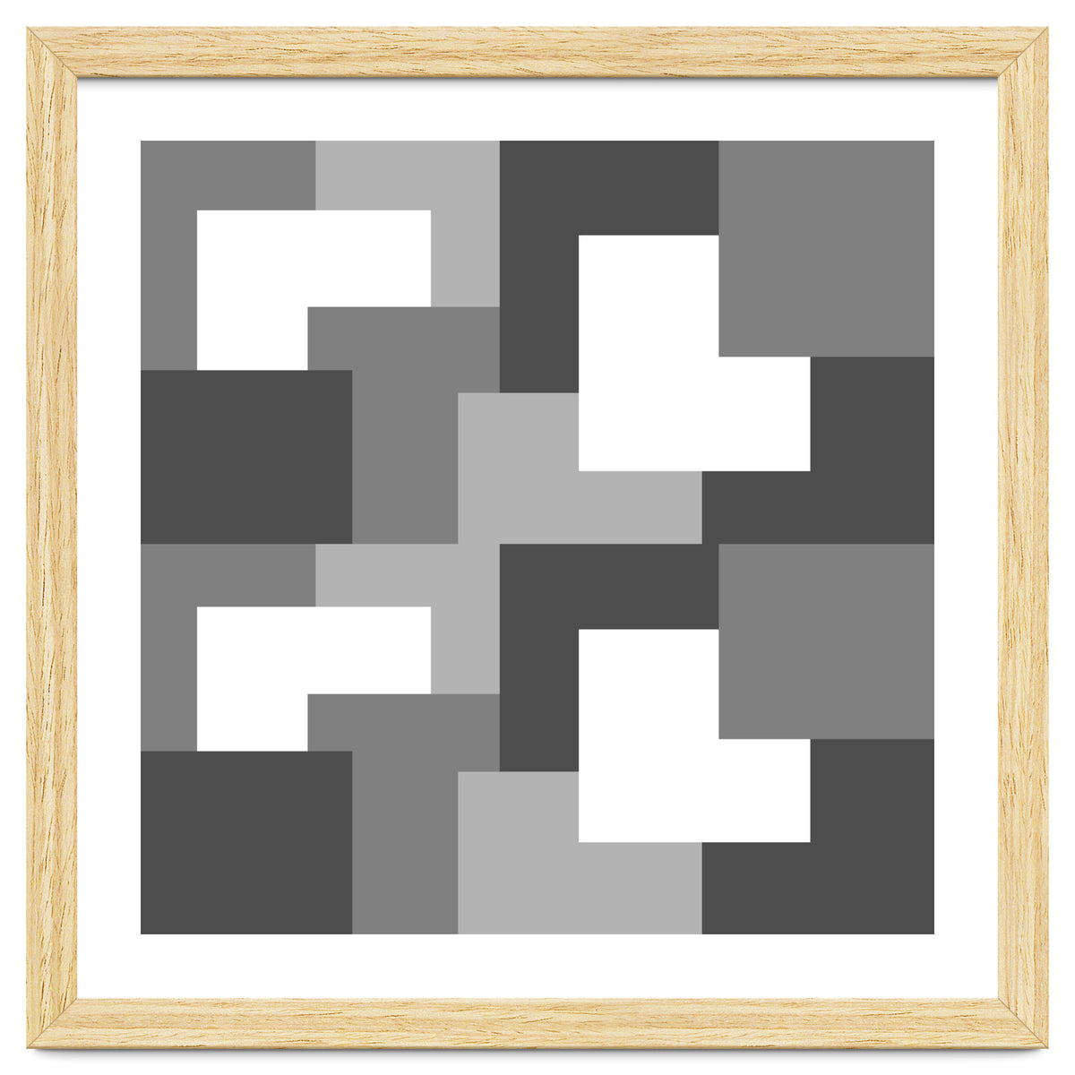 Grey Abstract Square Tiles