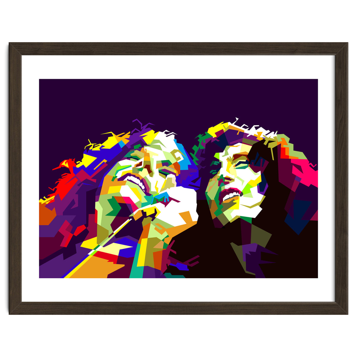Robert Plant And Jimmy Page Pop Art WPAP