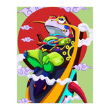 Knight Frog Cartoon Vintage Illustration (Print Only) thumbnail
