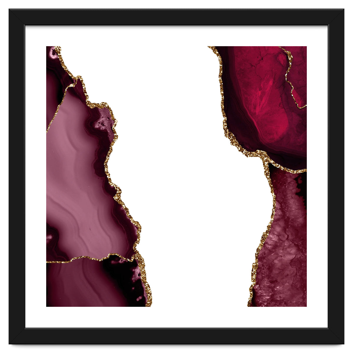 Burgundy & Gold Agate Texture 21