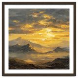 Vibrant Golden Hour Horizon Over Distant Mountain Ridges thumbnail