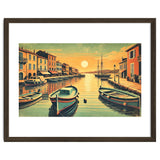 Vintage Harbor Sunset Poster thumbnail