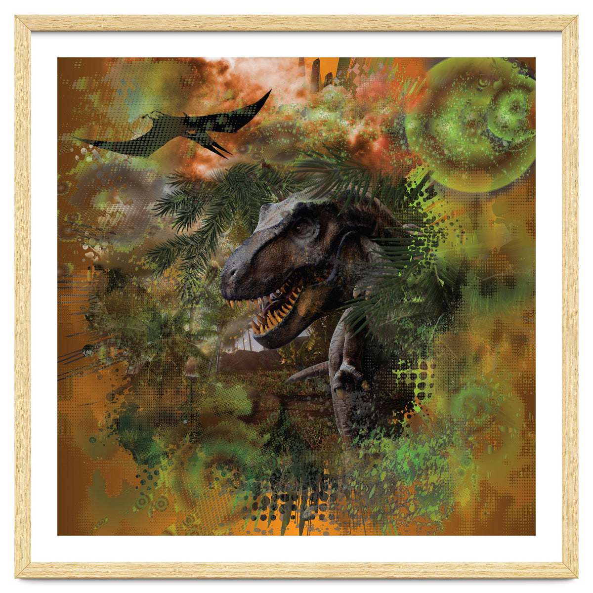 Dinosaur Jurassic T-Rex Collage