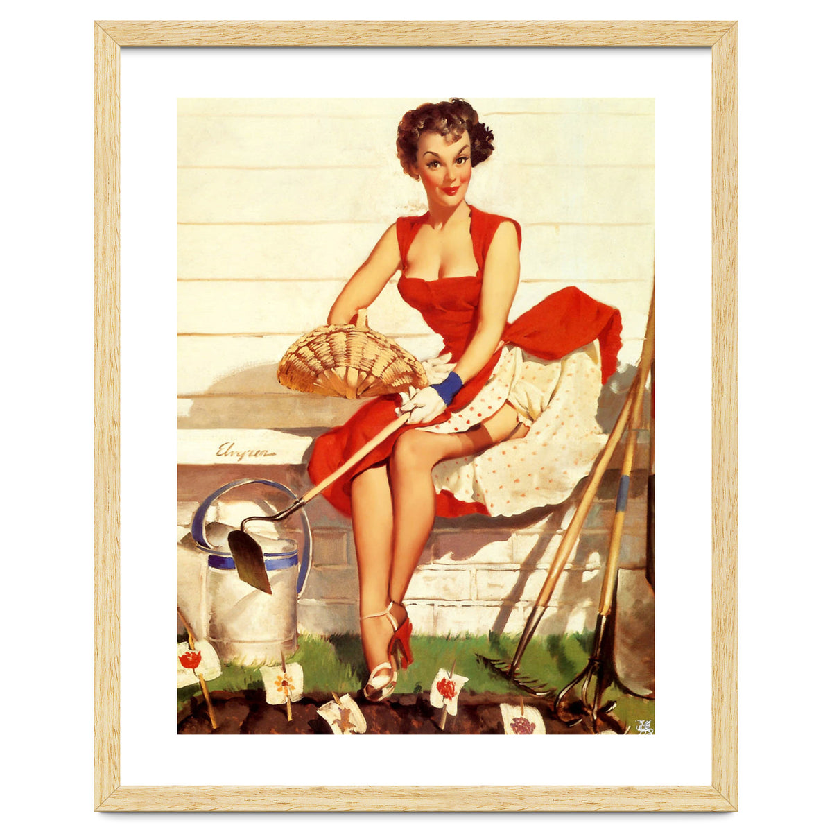 Sexy Lady With Her Little Garden