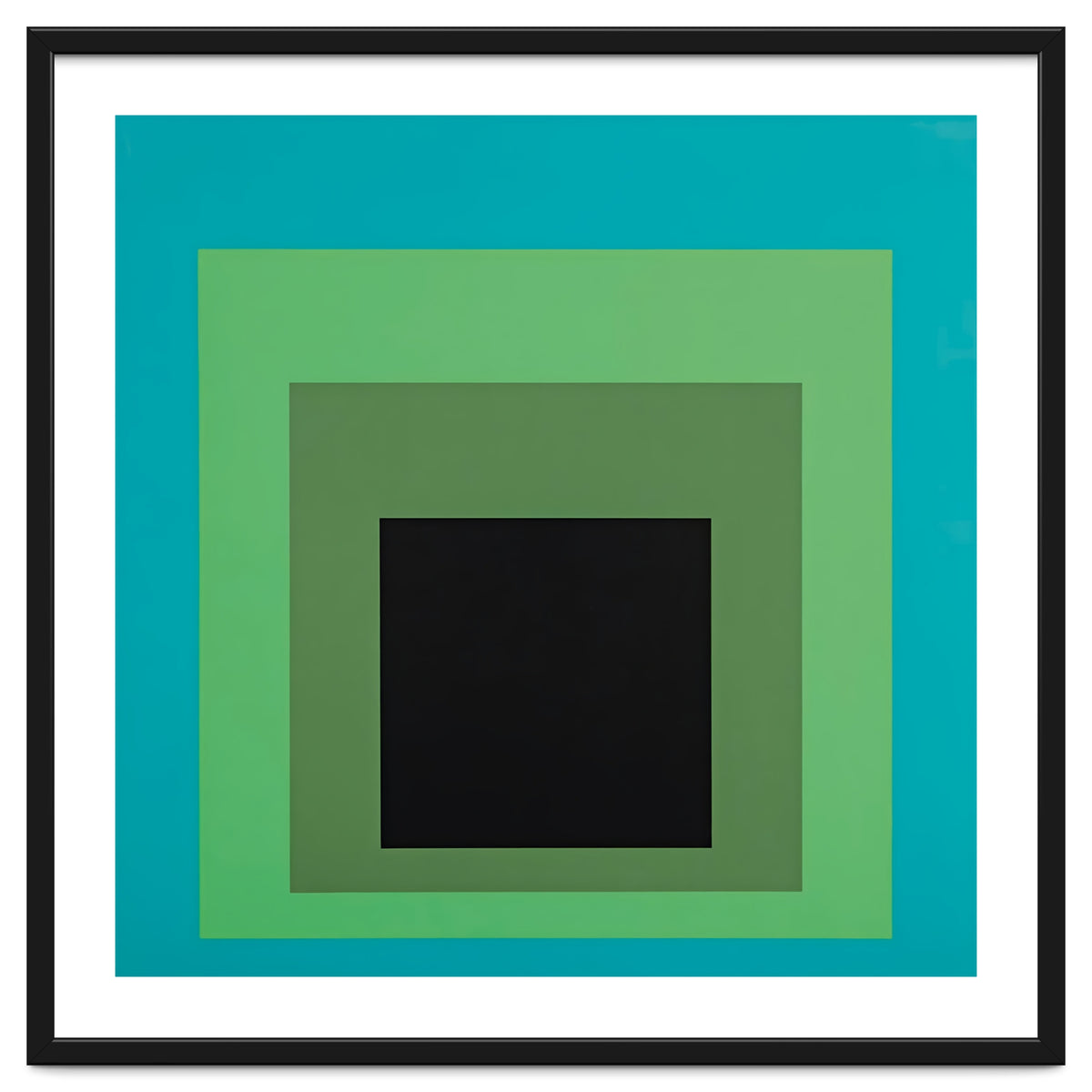 JOSEF ALBERS - HOMAGE TO THE SQUARE GREEN BLACK