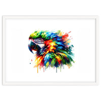 Vibrant Tropical Parrot Portrait