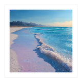 Sparkling Pastel Shoreline with Glittering Turquoise Waves (Print Only) thumbnail