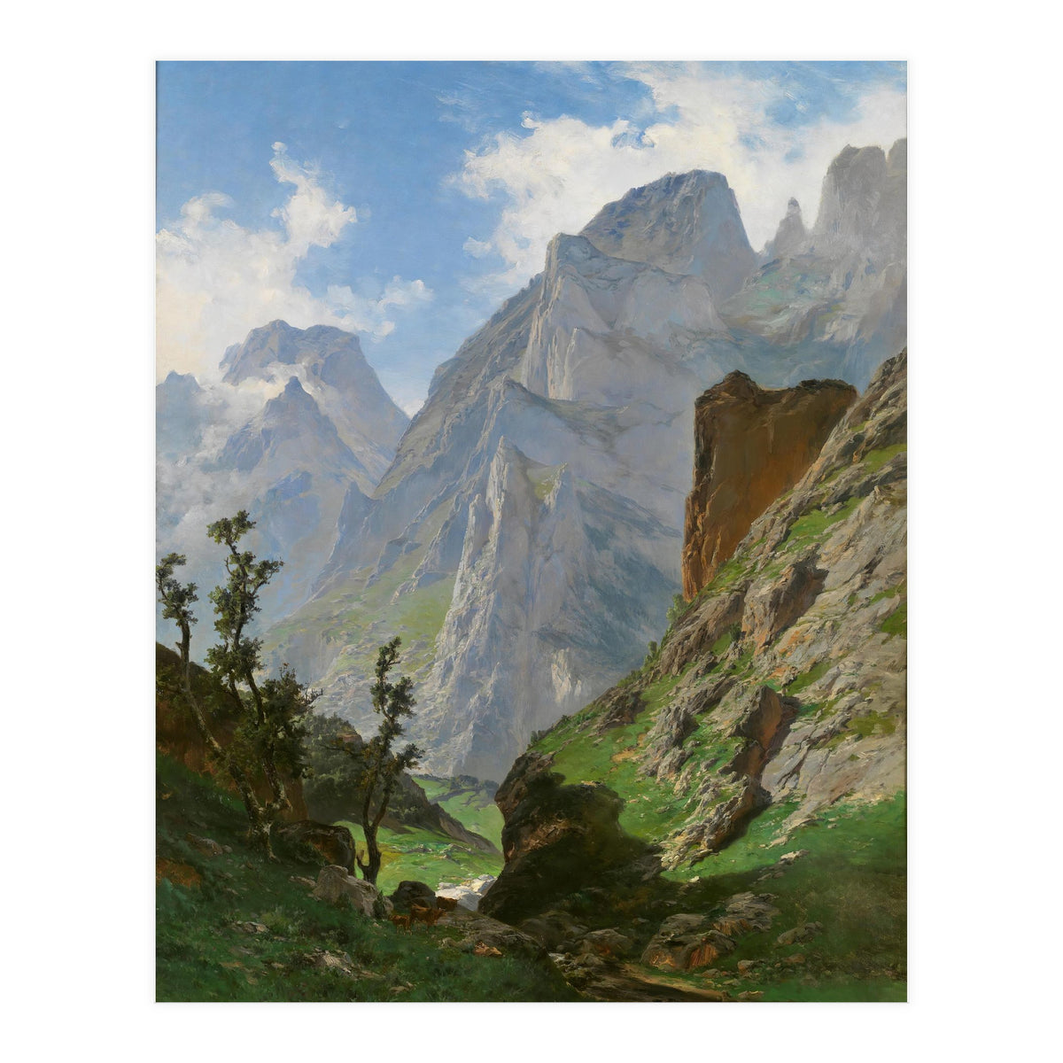Carlos de Haes / 'Mancorbo Canal in Picos de Europa', 1876, Spanish School. (Print Only)