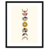 Floral Phases Of The Moon