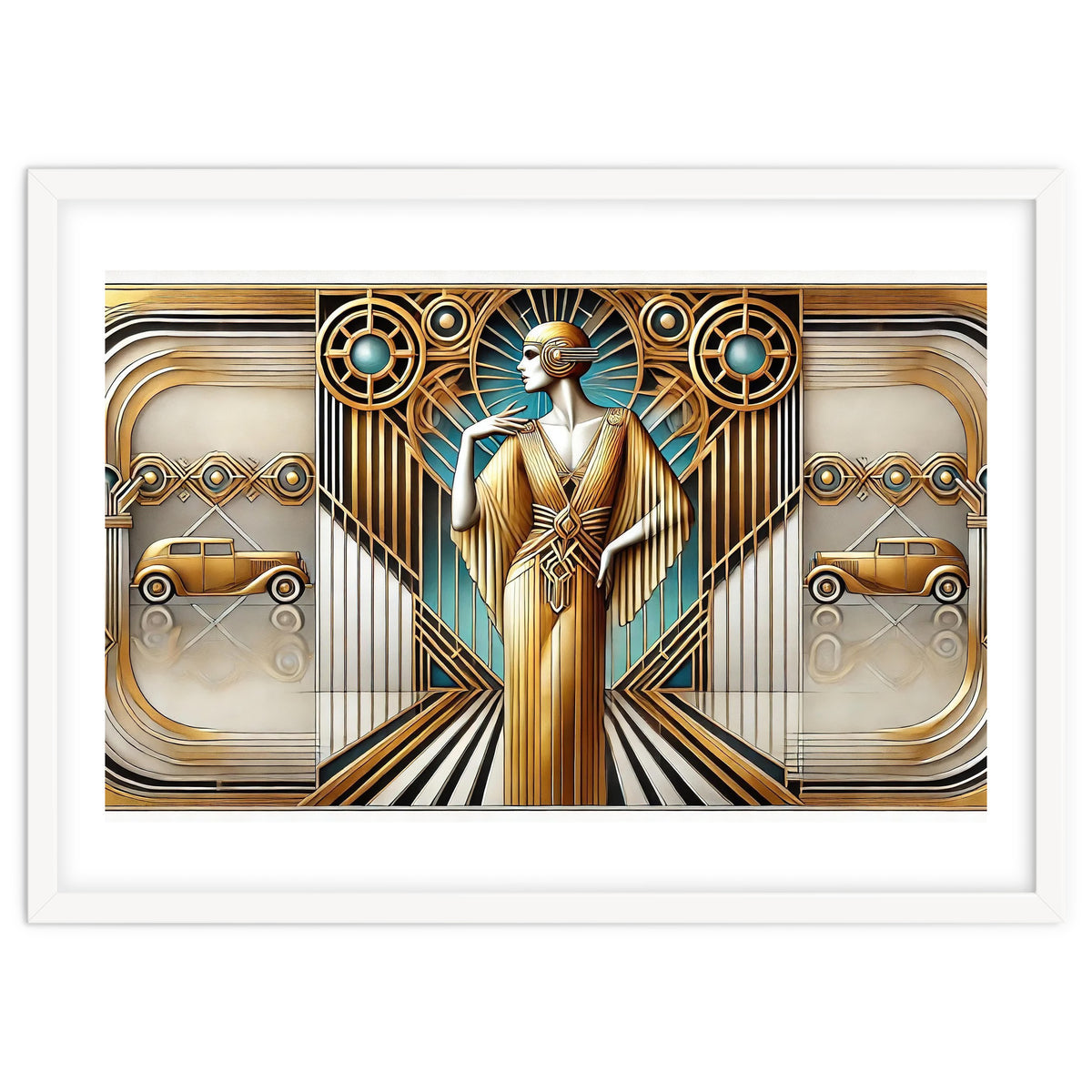 Gatsby Woman Art Deco Scene