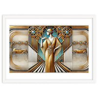 Gatsby Woman Art Deco Scene
