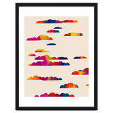 Totem Clouds, Colorful Sky Vibrant Eclectic Bohemian, Abstract Positivity Good Vibes Boho Contemporary Modern Painting thumbnail