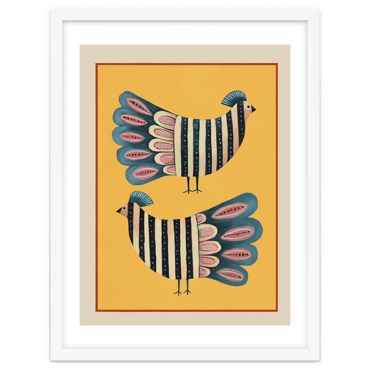 Striped Bird Pair II