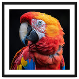Scarlet Macaw Parrot Close Up Portrait Vivid Colors thumbnail