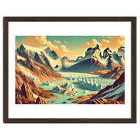 Vintage Argentina, Patagonia Glaciers Poster