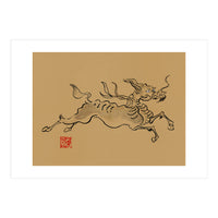 Kirin On Brown Paper (Print Only)