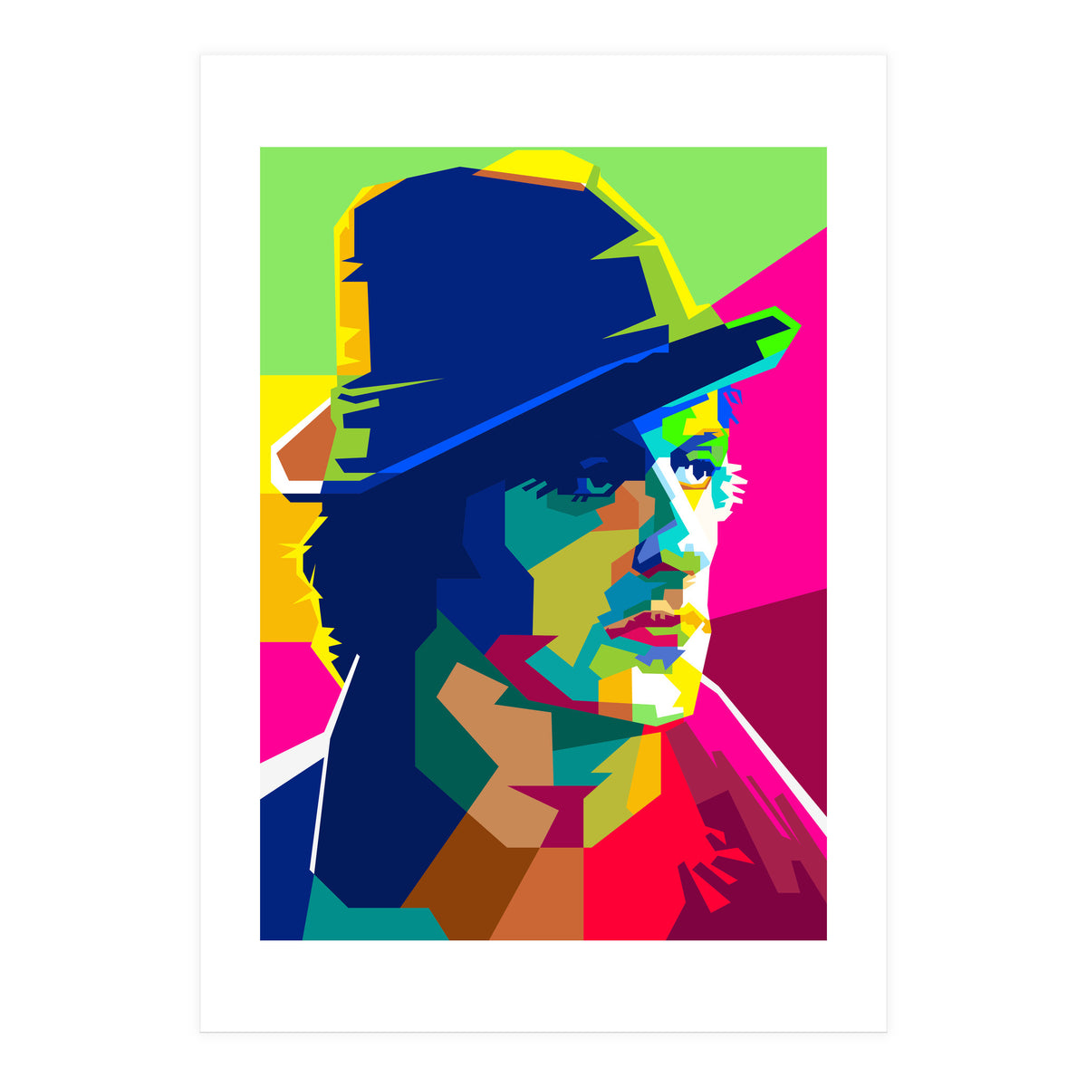 Sylvester Sly Stallone American Actor Pop Art WPAP    (Print Only)