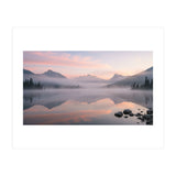 Misty Morning Reflection: Serene Alpine Lake (Print Only) thumbnail