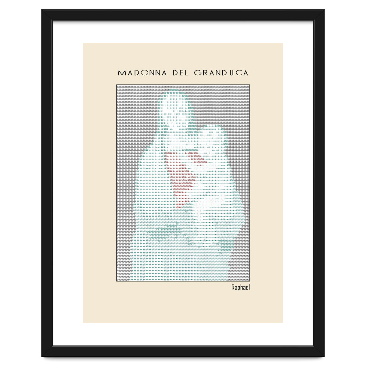 Madonna del Granduca (1505) – Raphael (ascii art)