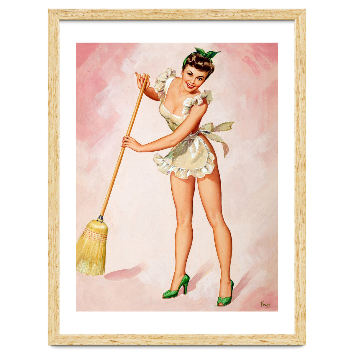 Sexy Pinup Mate On The Work